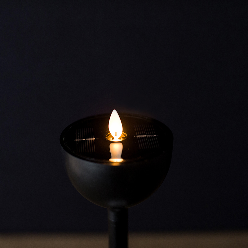 Borospohár napenergiával működő, pislákoló lángmentes gyertya